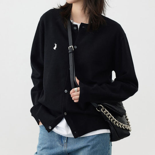 Damen weiche Strickjacke mit feinen Knopfdetails und elegantem Design EB