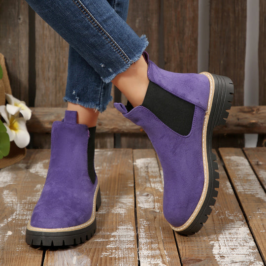Damen nan Chelsea-Boots mit profilierter Traktorsohle und elastischen Seiteneinsätzen EB