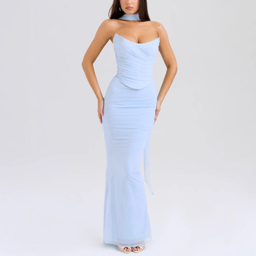 Damen Abendkleid mit schickem Dekolleté und figurbetontem Schnitt EB