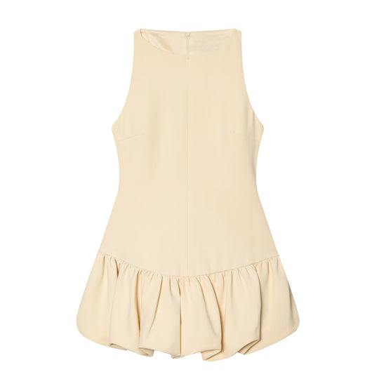 Damen Sommerkleid mit schwingendem Volant und figurbetonter Silhouette EB