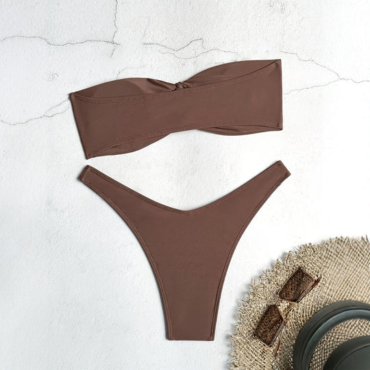 Damen Bandeau-Bikini mit innovativem Knotendesign EB
