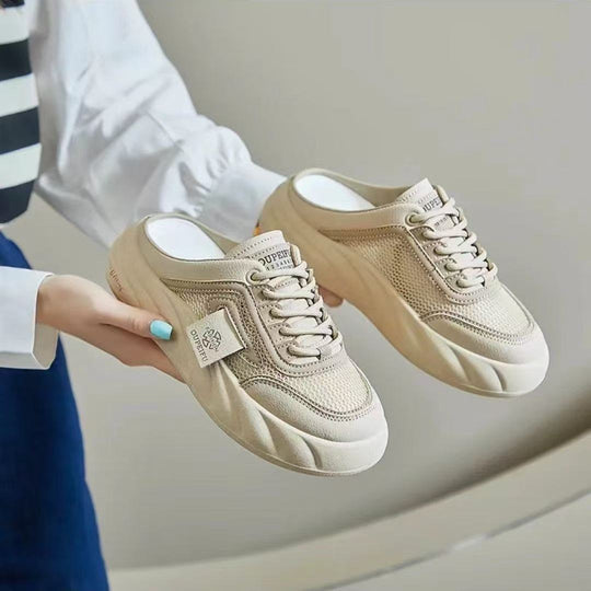 Damen Bequeme Slip-On Sneakers mit atmungsaktiver Mesh-Oberfläche EB