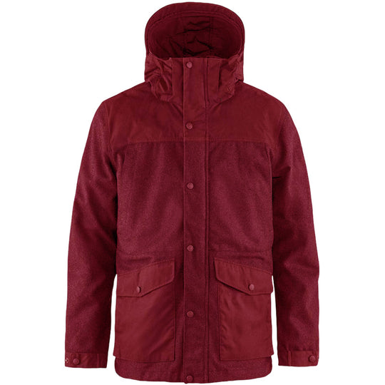 Herren funktionale Winterjacke mit abnehmbarem Kapuzenkragen und großen Taschen EB