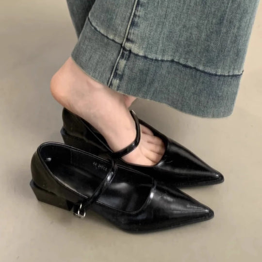 Damen elegante Slingback Pumps mit modischem Riemchen EB