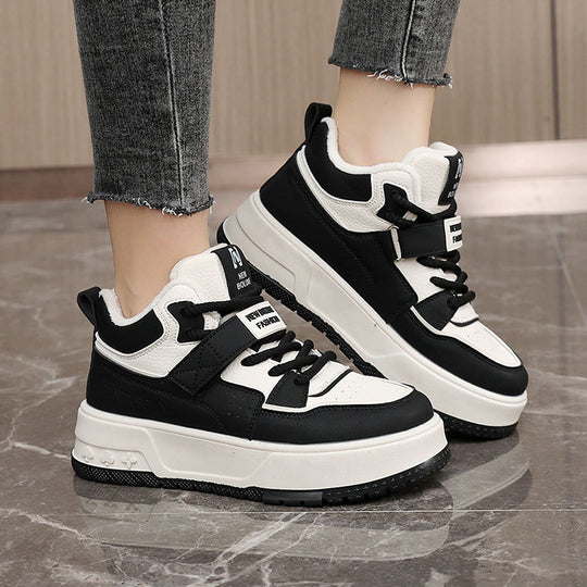 Damen High-Top Sneakers mit gefüttertem Innenbereich und Klettverschluss EB