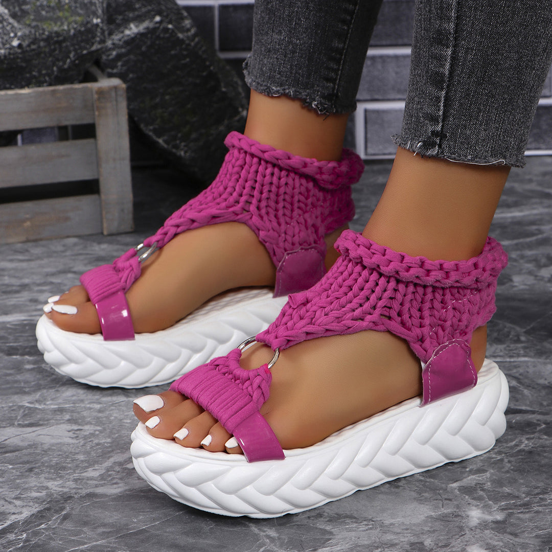 Damen modische Plateau Sandalen EB