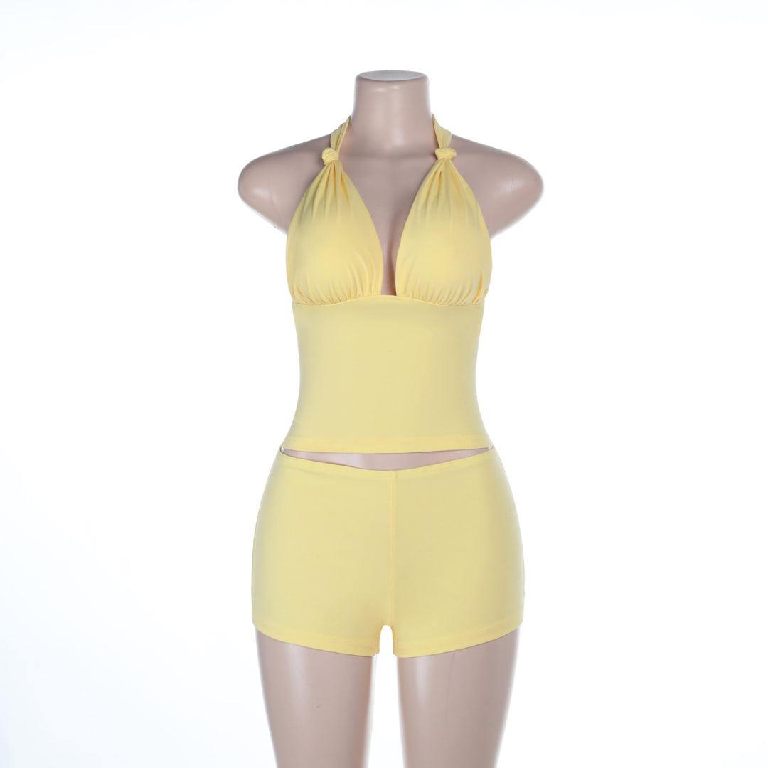 Damen Zweiteiliges Badeanzug-Set mit schickem Oberteil und figurfreundlicher Shorts EB