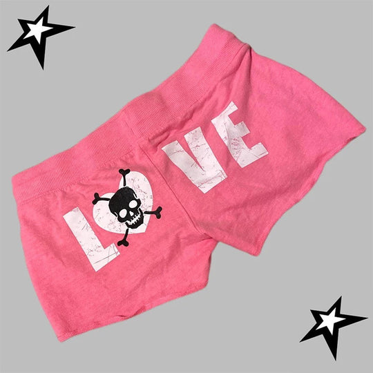 Damen Baumwoll-Boxershorts mit Totenkopf-Muster EB