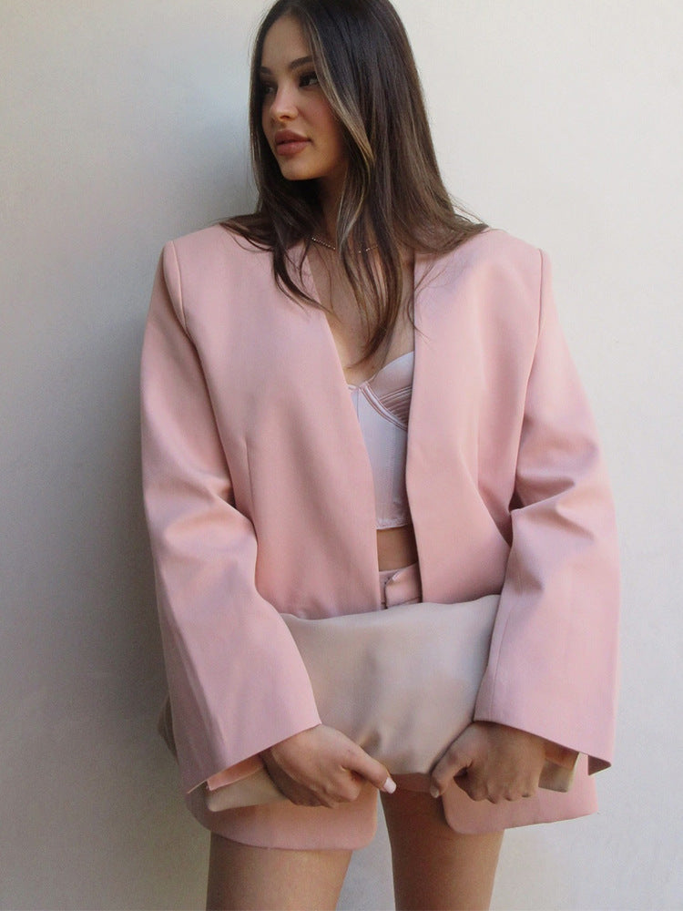 Damen oversized Blazerjacke im minimalistischen Design EB