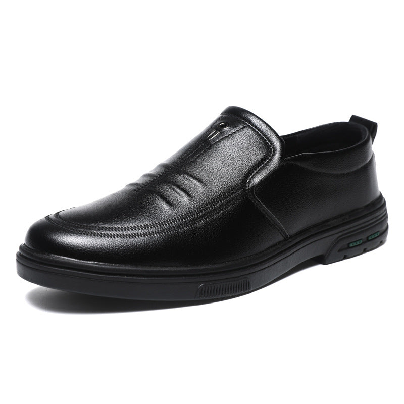 Herren Bequeme Slip-On Lederschuhe mit rutschfester Sohle EB