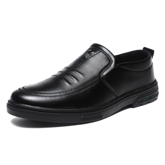 Herren Bequeme Slip-On Lederschuhe mit rutschfester Sohle EB