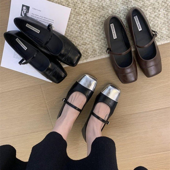 Damen Elegante Pumps mit bequemem Riemchendesign und breiter Sohle EB