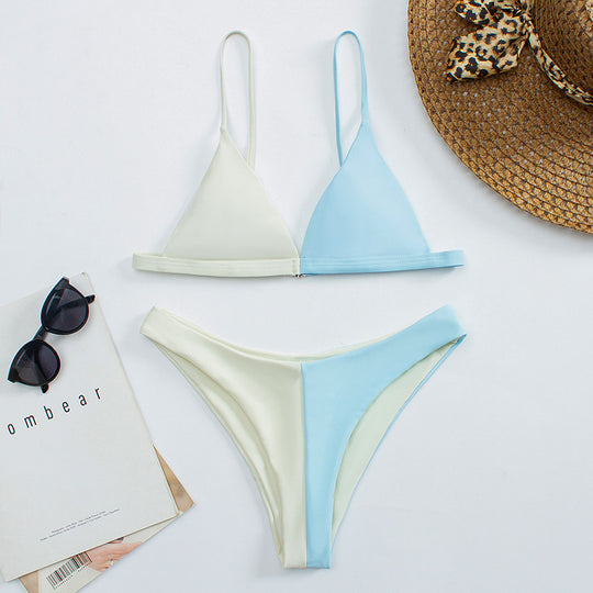 Damen Triangel-Bikini mit harmonischem Farbkontrast EB