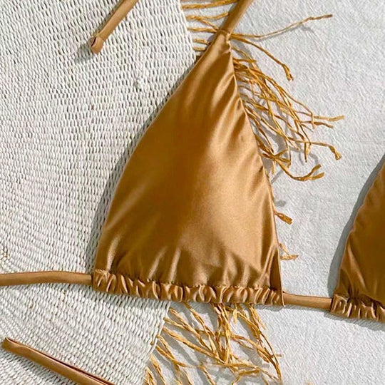 Damen Triangel-Bikini mit verstellbaren Trägersystem und raffinierten Rüschendetails EB