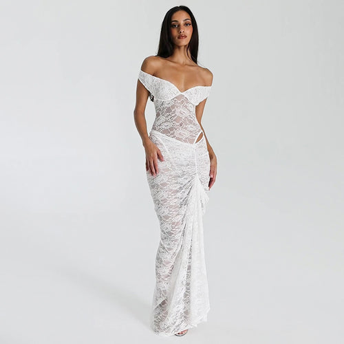 Damen Spitzendesign Abendkleid EB