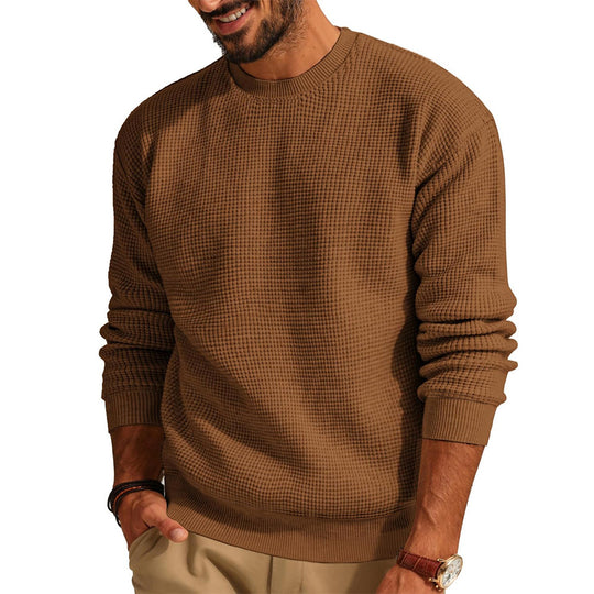 Herren Strukturierter Sweatshirt mit Rundhalsausschnitt EB
