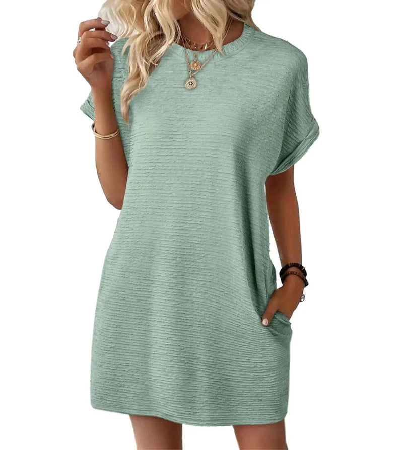 Damen Casual-Kleid mit lässigem Schnitt und praktischen Taschen EB