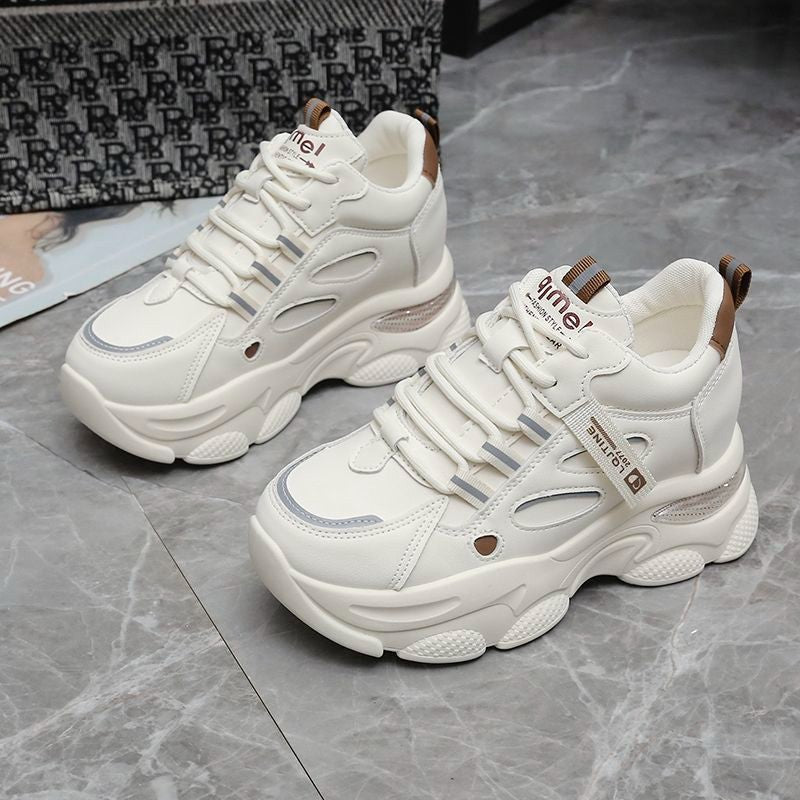 Damen Sportliche Chunky Sneaker mit atmungsaktiver Netzstruktur und dämpfender Sohle EB