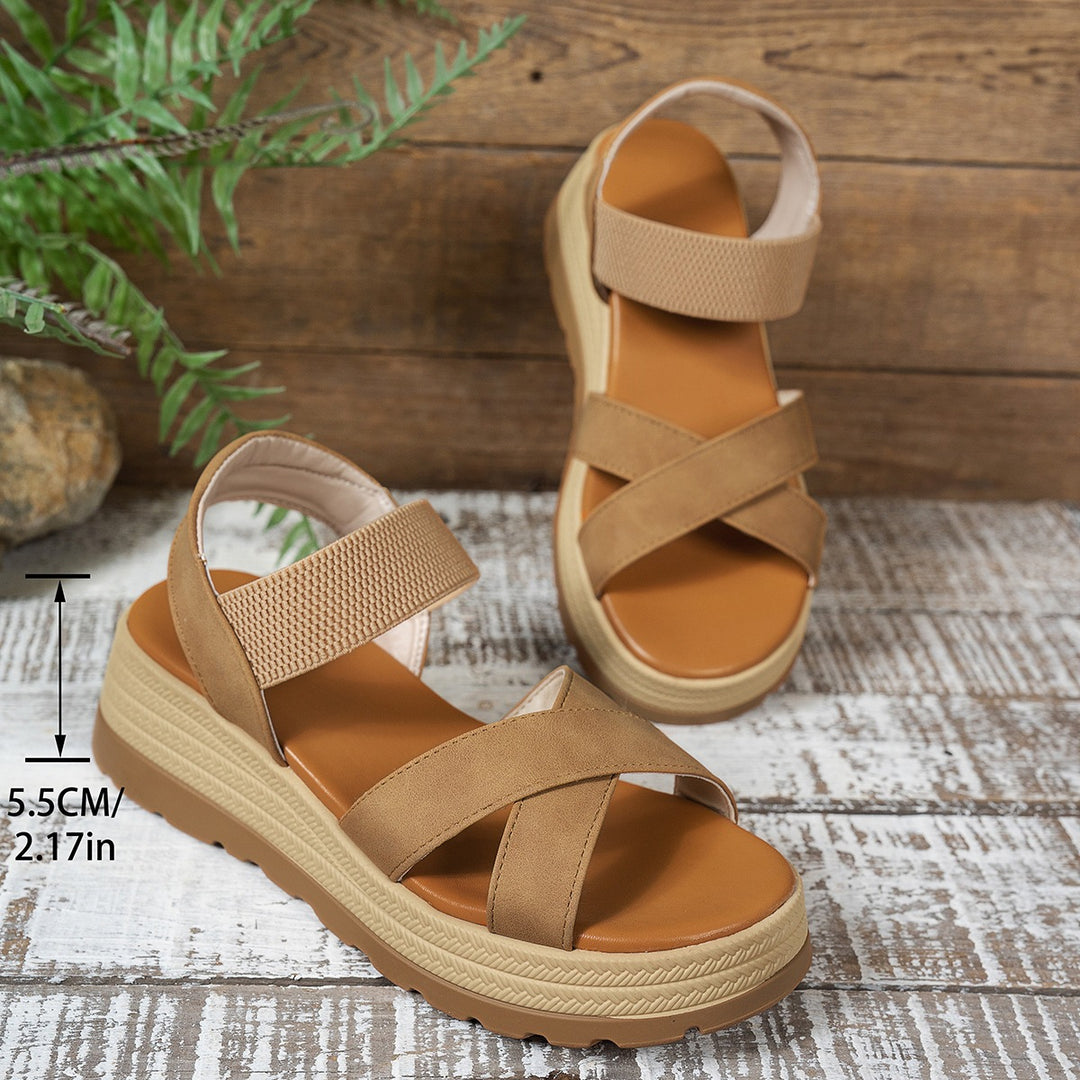 Damen Komfortable Sandalen mit verstellbaren Riemen und anatomischem Fußbett EB