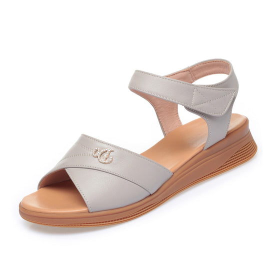 Damen Komfortable Sandalen mit modernem Riemen und atmungsaktivem Fußbett EB