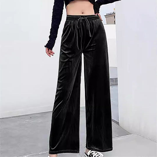 Damen Freizeit-Hosen mit elastischem Bund und weitem Schnitt EB