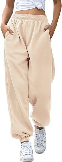 Damen nan gemütliches Lounge-Jogginganzug-Set mit Oversize-Hoodie und elastischer High-Waist Jogginghose EB