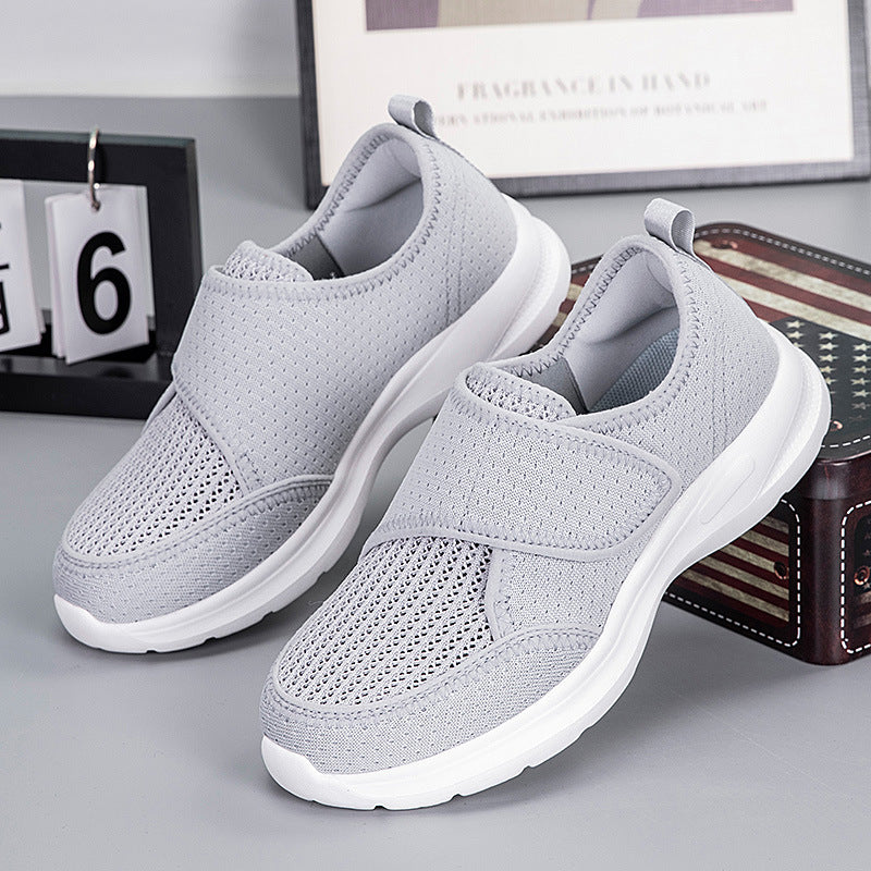 Damen Bequeme und atmungsaktive Fitness-Sneaker mit elastischem Riemen EB