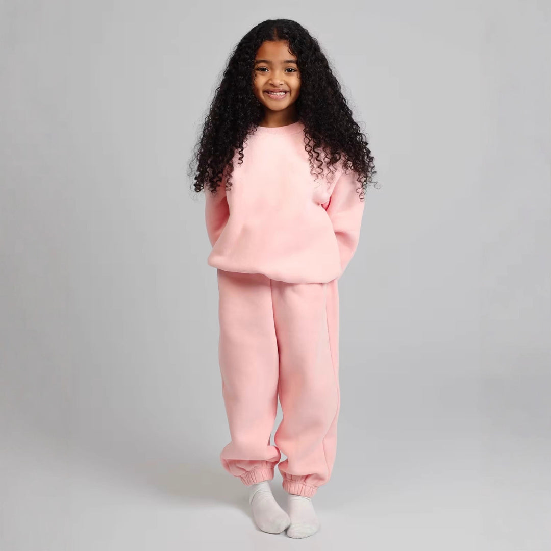 Damen lässiges Sweat-Set mit voluminösem Oberteil und bequemen Jogginghosen EB