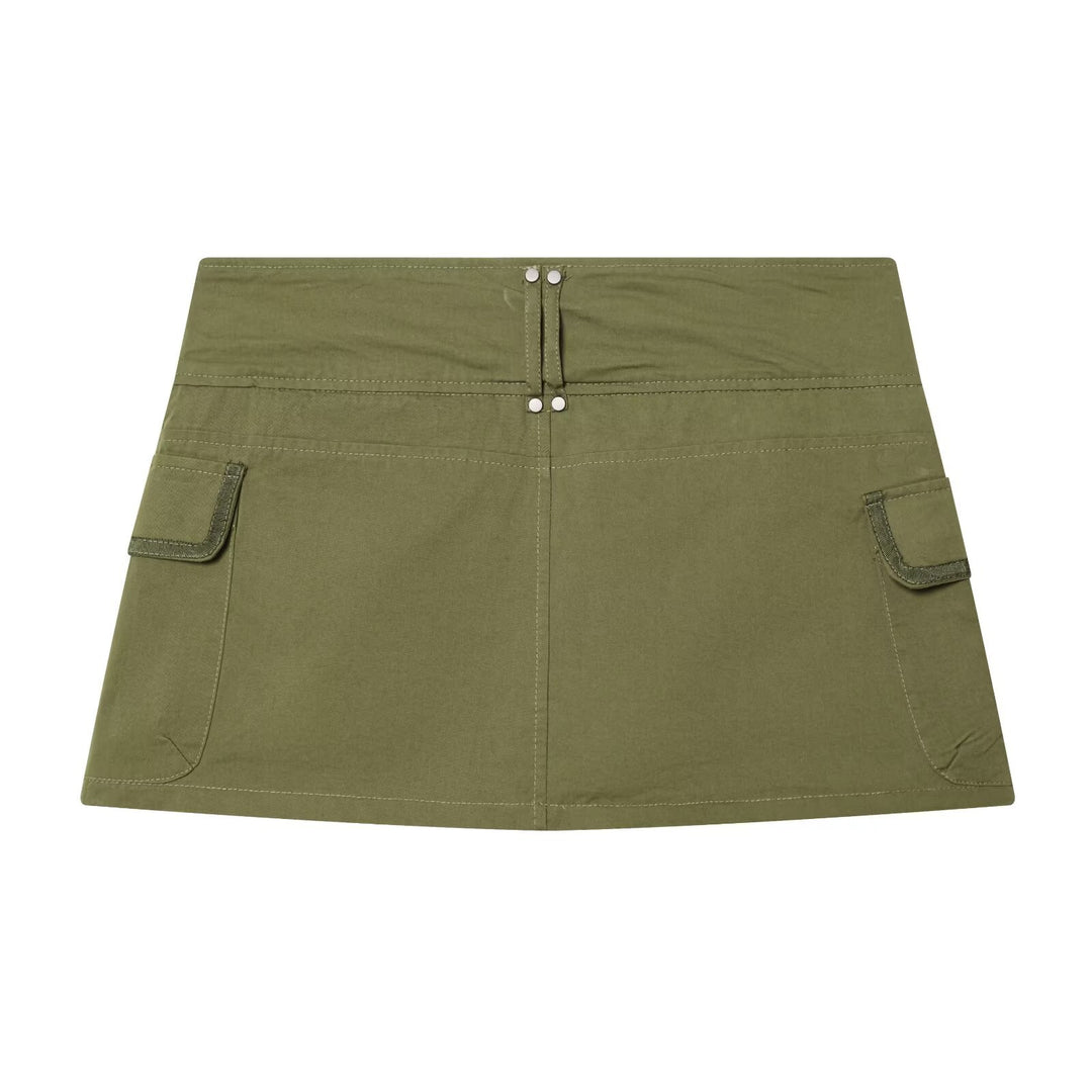 Damen Cargo-Rock mit praktischen Taschen und elastischem Bund EB