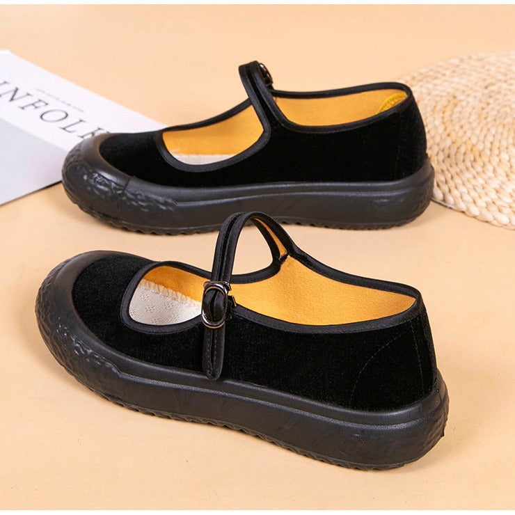 Damen Bequeme Riemchen-Schuhe mit rutschfester Sohle EB