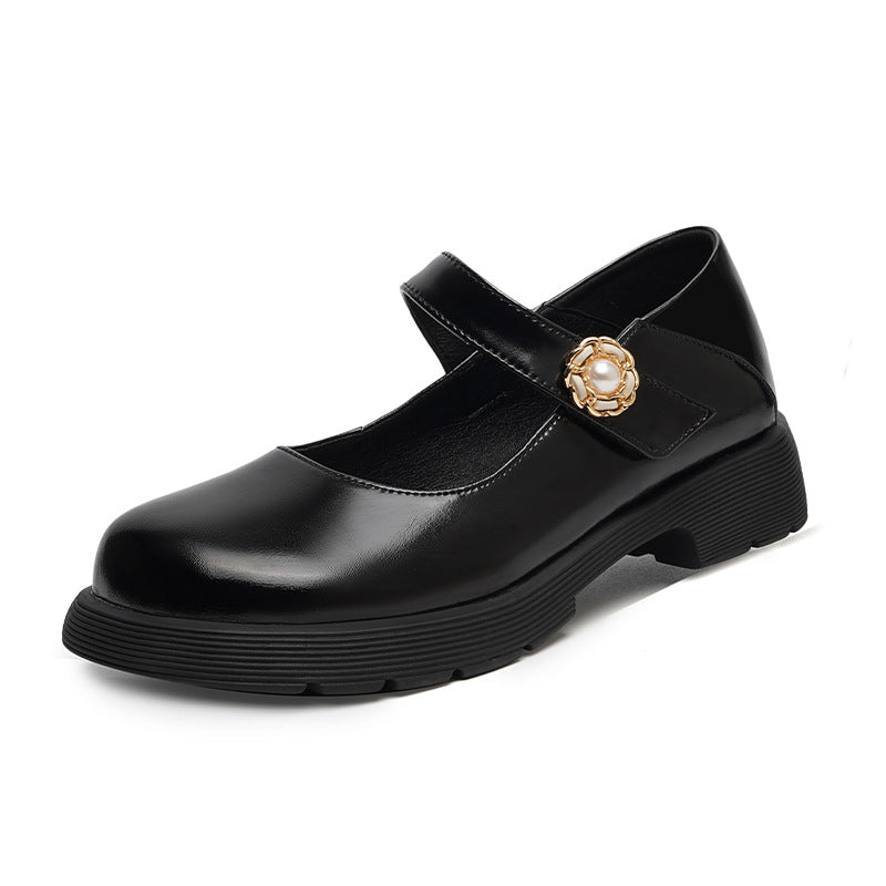 Damen elegante Mary Jane Ballerinas mit Schmuckdetail und rutschfester Sohle EB