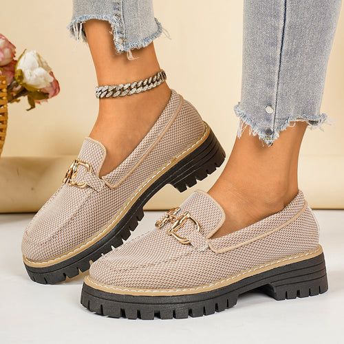 Damen atmungsaktive Slip-On Sneakers mit schickem Zierdetail EB