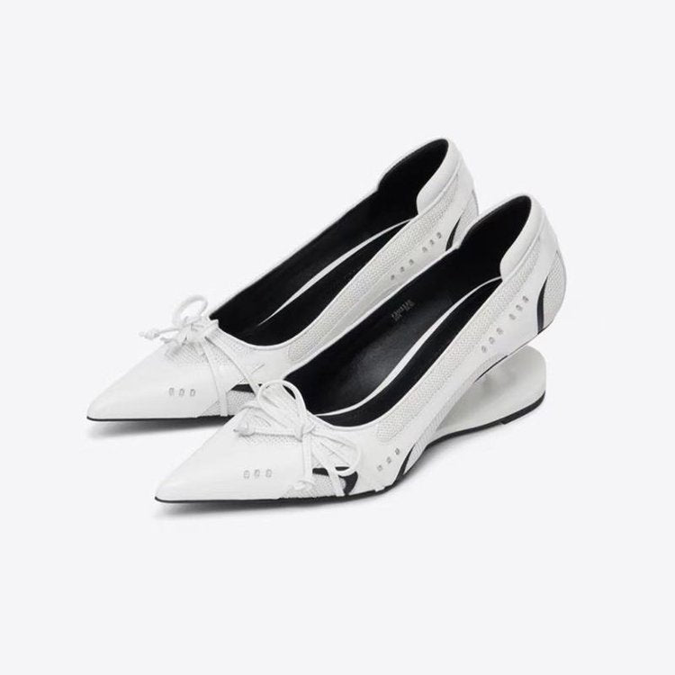 Damen elegante Slingback-Ballerinas mit raffinierter Schleifenapplikation und komfortablem Fußbett EB