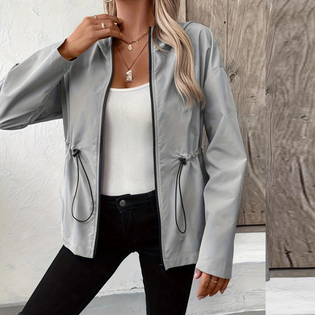 Damen knielange Funktionsjacke mit verstellbarem Bund EB