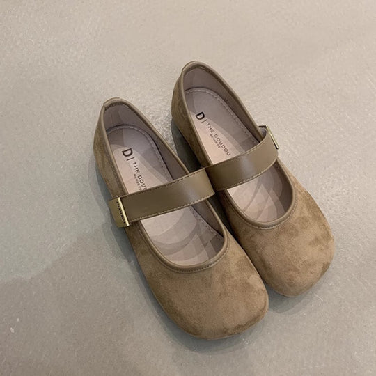 Damen elegante Mary Jane Ballerinas mit komfortablem Riemchen EB