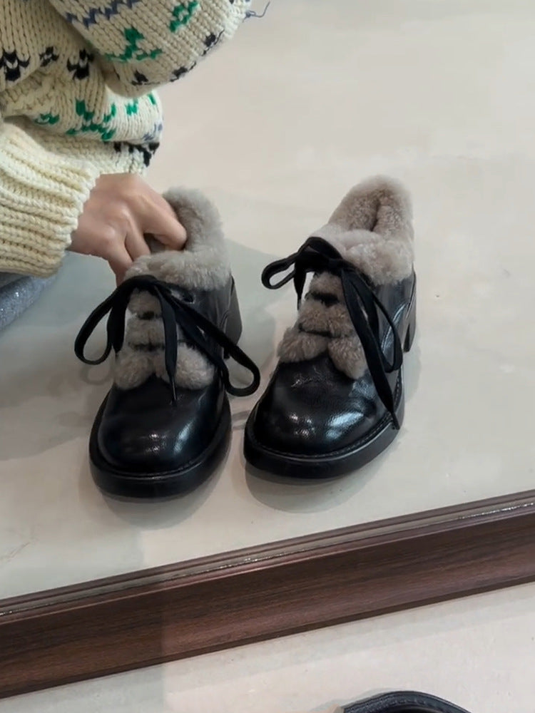 Damen gefütterte Schnürschuhe mit weichem Innenfutter und robustem Profil EB