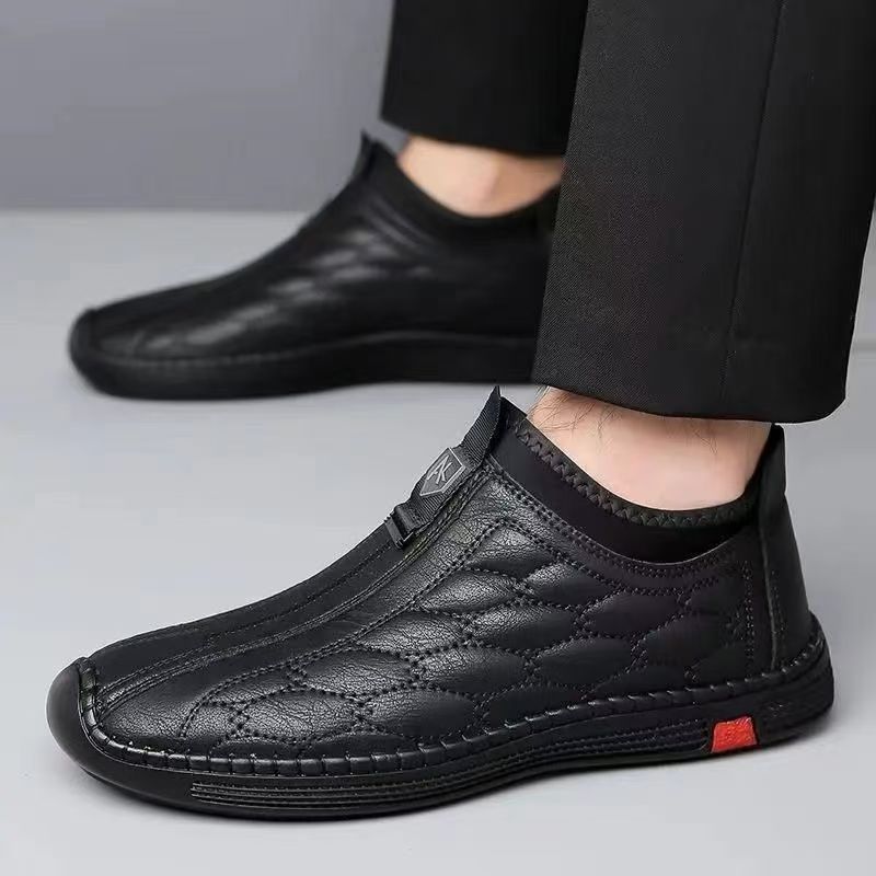 Damen Komfortable und stilvolle Slip-On Lederschuhe EB
