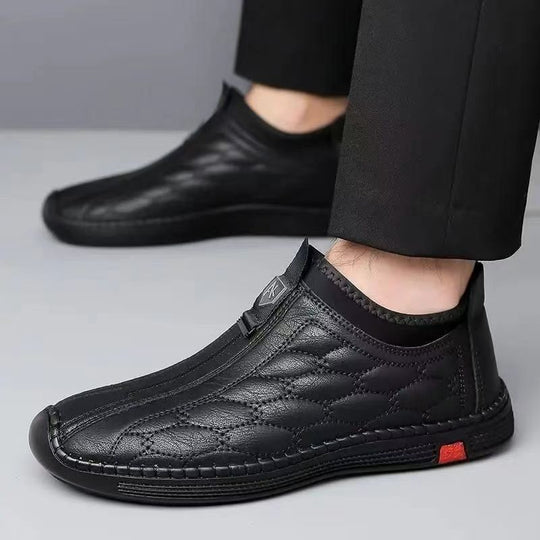 Damen Komfortable und stilvolle Slip-On Lederschuhe EB