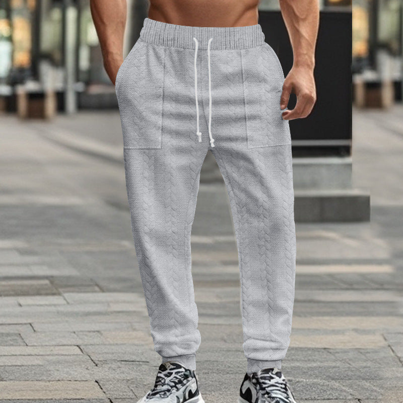Herren modische Sweatpants mit strukturiertem Design und praktischen Taschen EB