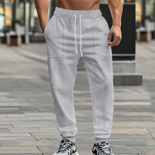 Herren modische Sweatpants mit strukturiertem Design und praktischen Taschen EB