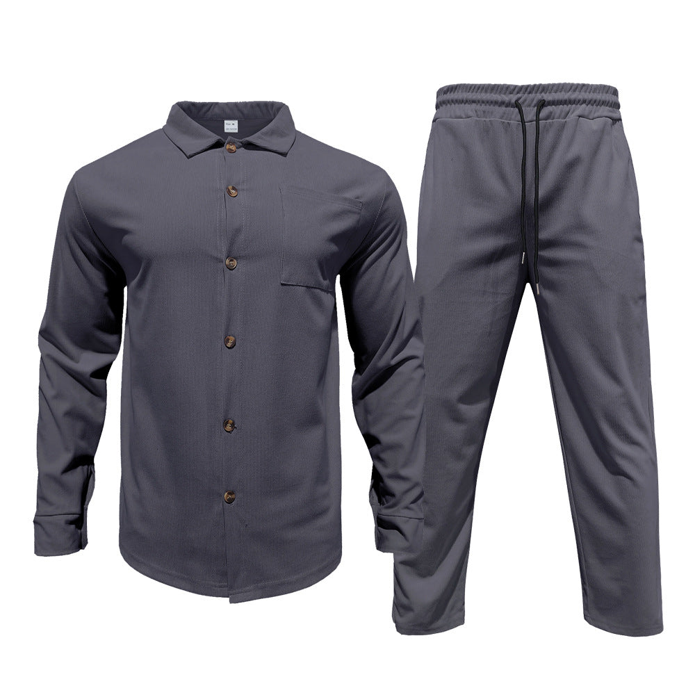 Herren lässiges Hemd und Freizeithose Set EB