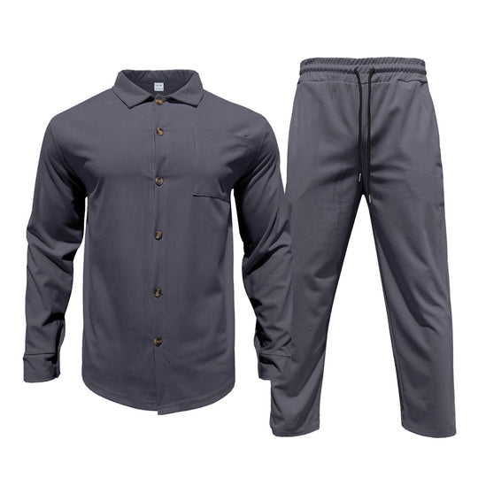 Herren lässiges Hemd und Freizeithose Set EB