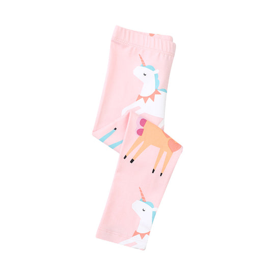 Mädchen Leggings mit bunten Einhorn-Designs EB