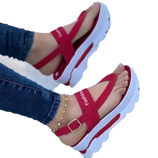 Damen Riemchen-Sandalen mit gepolsterter Sohle und verstellbarem Riemen EB