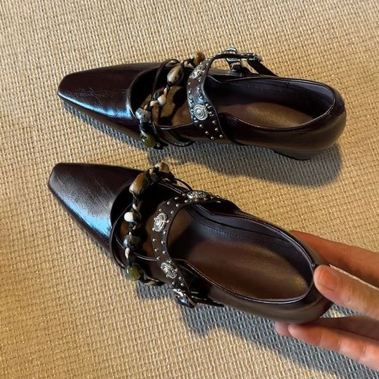 Damen elegante Quasten-Slipper EB