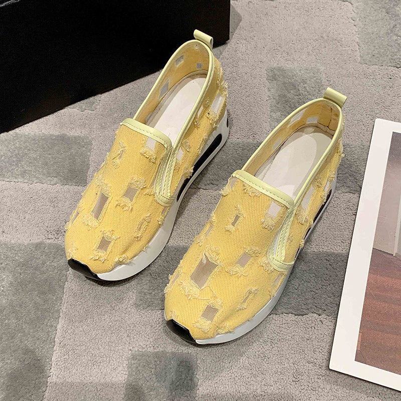 Damen Wedge-Sneaker mit modischem Cut-Out-Design und komfortabler Innensohle EB