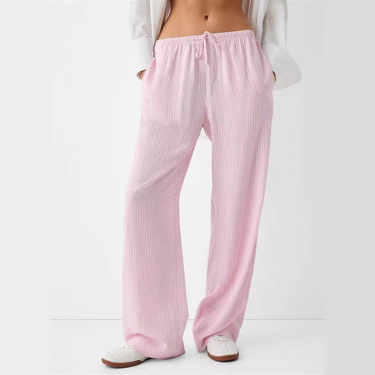 Damen Luftige Palazzo-Hose mit gemustertem Design EB