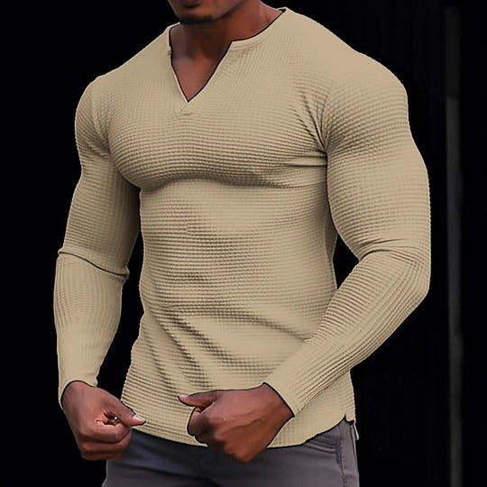 Herren Langarmshirt mit strukturiertem Design EB