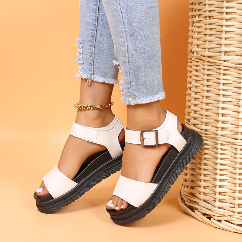 Damen Komfortable Plateausandalen EB