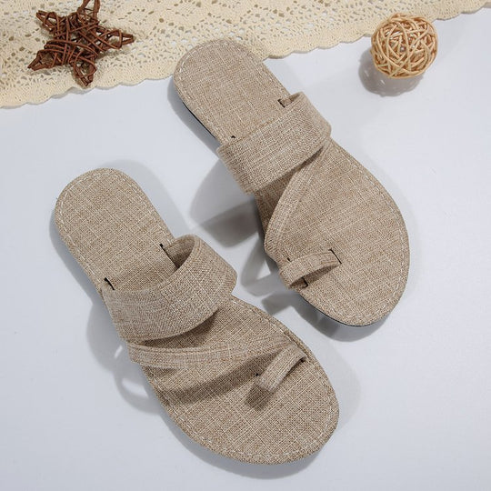 Damen lässige Slide-Pantoletten aus Denim EB